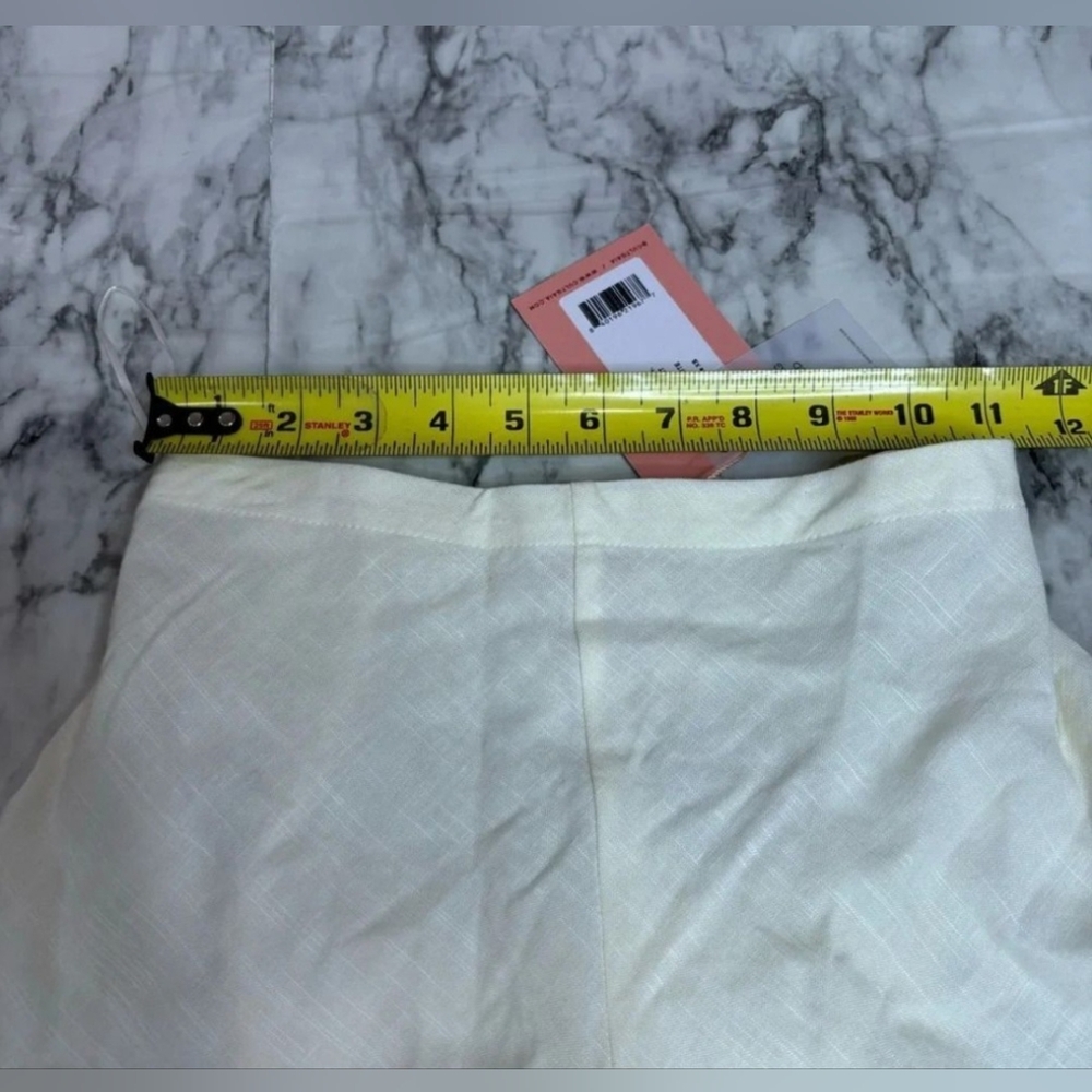 Cult Gaia Kersti Pant Off White linen blend Lightweight Pants high rise NWT XS - Picture 7 of 8